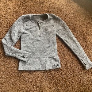 Sports Long Sleeve Shirt by Kindly XS Grey and White